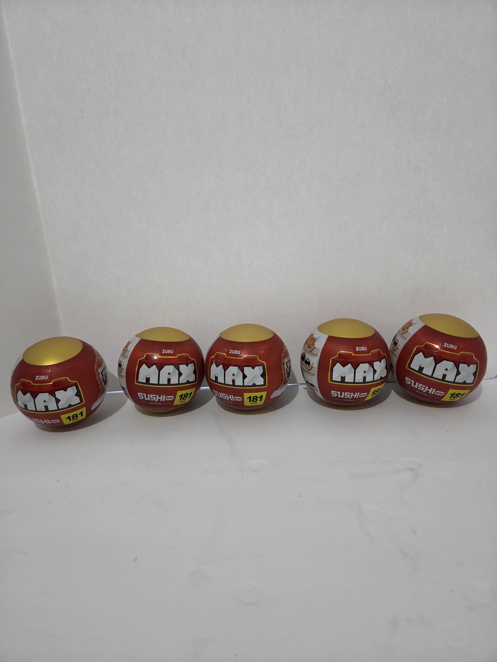 Lot Of 5 ZURU MAX Sushi Bar Building Set 181 PCS Surprise Capsule Toy New